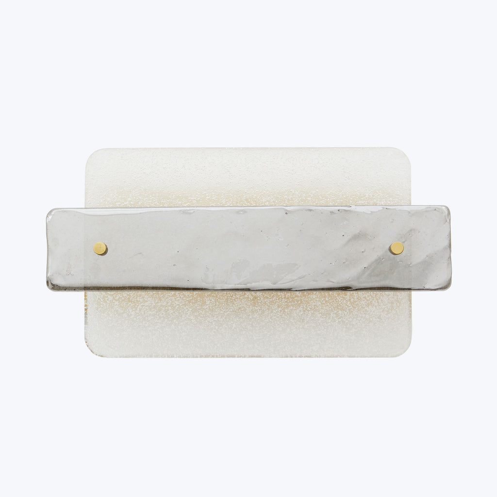 Elegant marble-inspired accessory with a minimalist design and brass accents.