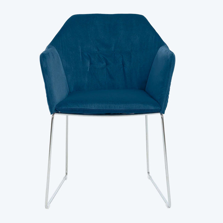 New York Sedia Dining Arm Chair, Velvet-Ashton 62 Teal-Velvet
