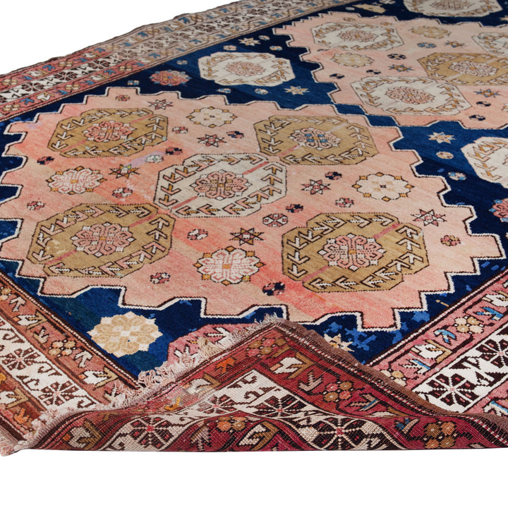 Orange Traditional Wool Rug - 6'2" x 11'3"