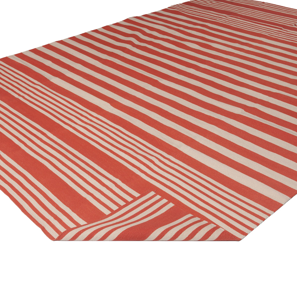 Red Flatweave Cotton Rug - 8'1" x 11'1" Default Title