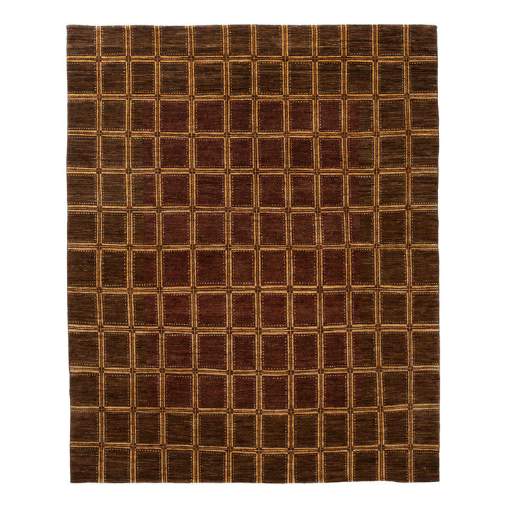 Brown Traditional Wool Rug - 7'10" x 9'3" Default Title