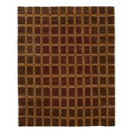 Brown Traditional Wool Rug - 7'10" x 9'3" Default Title