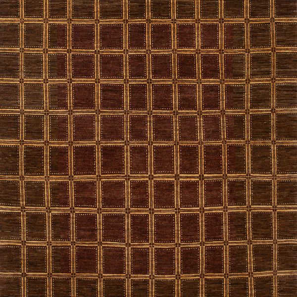 Brown Traditional Wool Rug - 7'10" x 9'3" Default Title