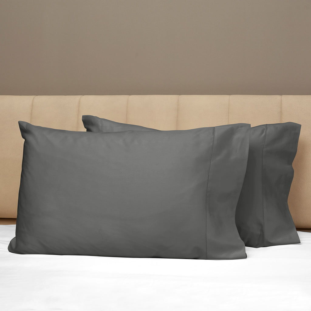 Raffaello Sheets & Pillowcases Pillowcase Pair / Standard / Lead Grey