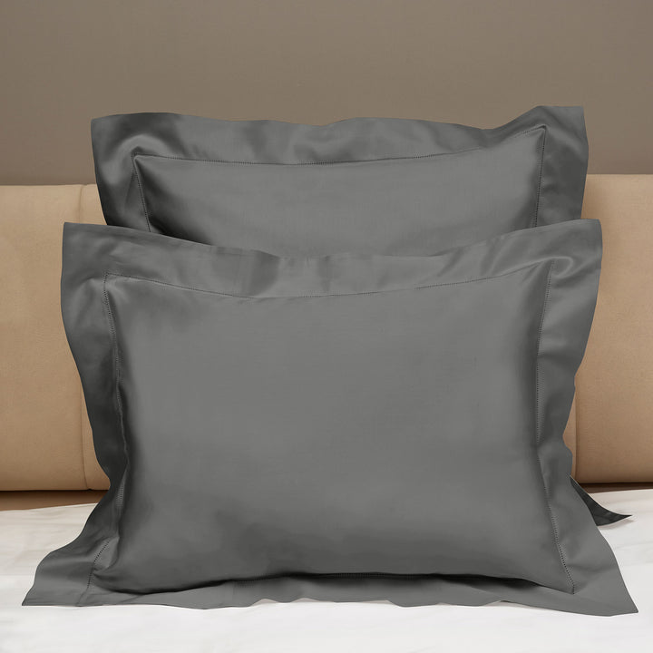 Raffaello Duvet & Shams Pillow Sham / Euro / Lead Grey