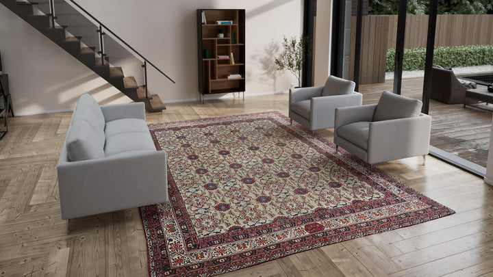 Vintage Persian Kemanshah Wool Rug - 10'2" x 14'3"