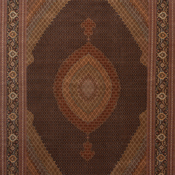 Vintage Mahi Tabriz Rug - 11'8" x 16'1"