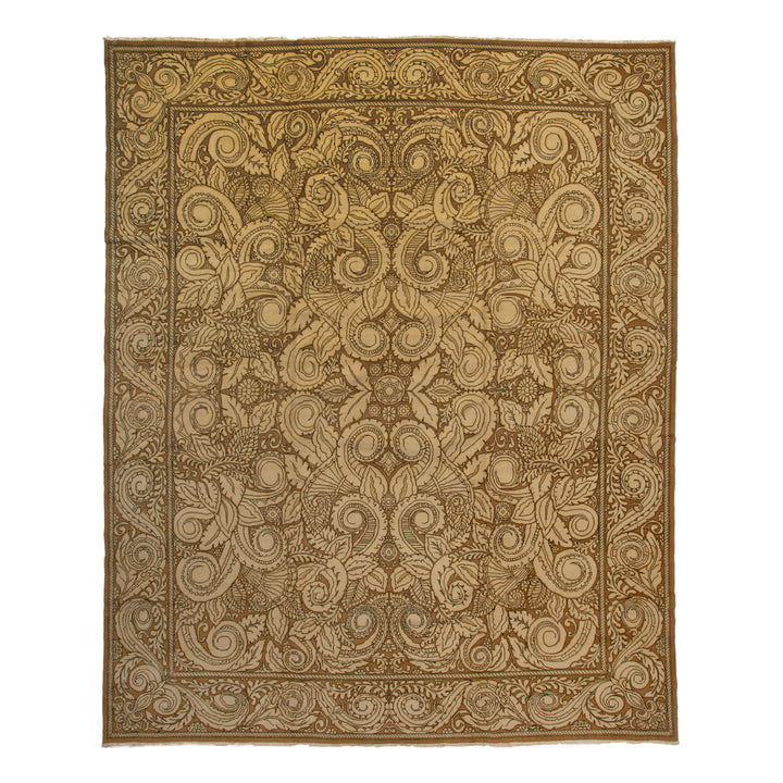 Beige Traditional Wool Rug - 13'9" x 17'