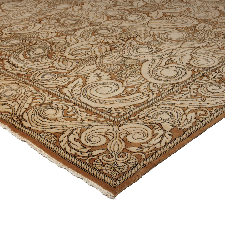 Beige Traditional Wool Rug - 13'9" x 17'