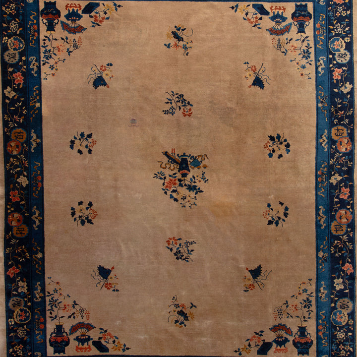 Beige Art Deco Vintage Traditional Rug - 10'3" x 12'3" Default Title