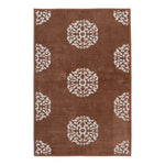 Brown Medallion Flatweave Chenille Rug - 3'6" x 5'6"