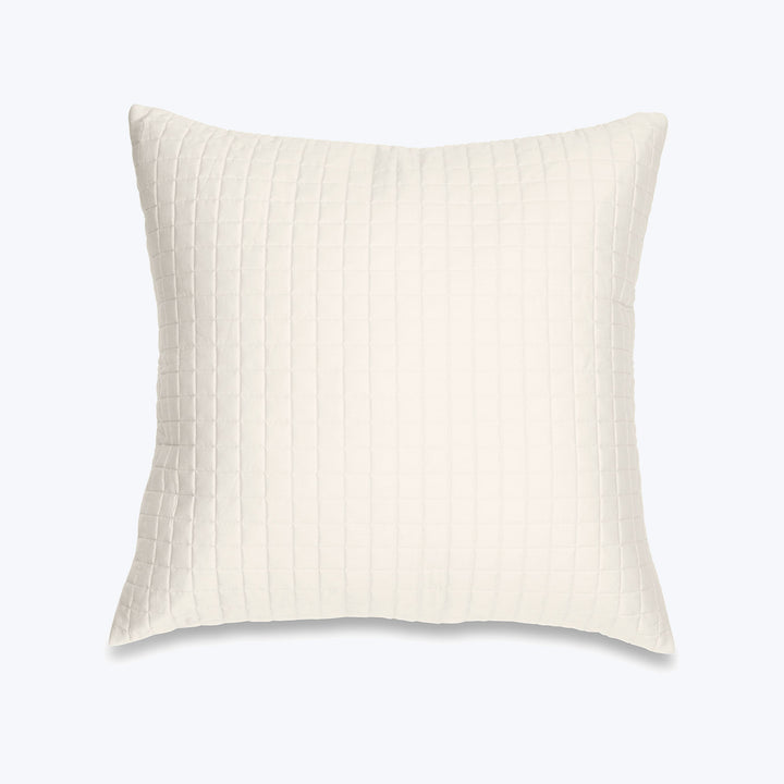 Masaccio Quilted Sham Euro / Ivory
