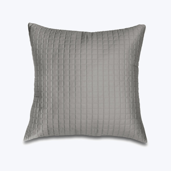 Masaccio Quilted Sham Euro / Lead Grey