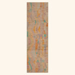 Multicolored Zameen Contemporary Wool Runner - 2'10" x 9'6"