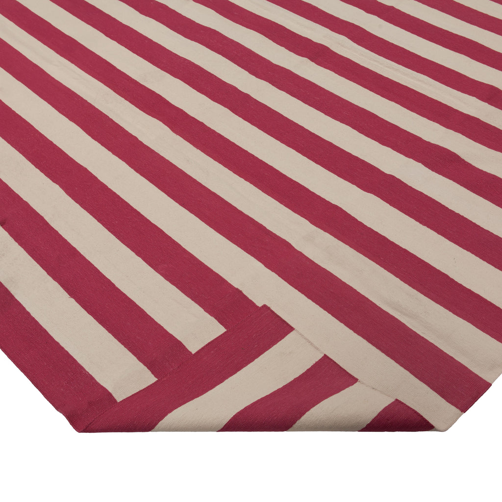 Red Flatweave Cotton Rug - 7'1" x 9'1" Default Title