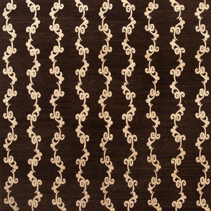 Brown Modern Wool Silk Blend Rug - 8' x 10' Default Title