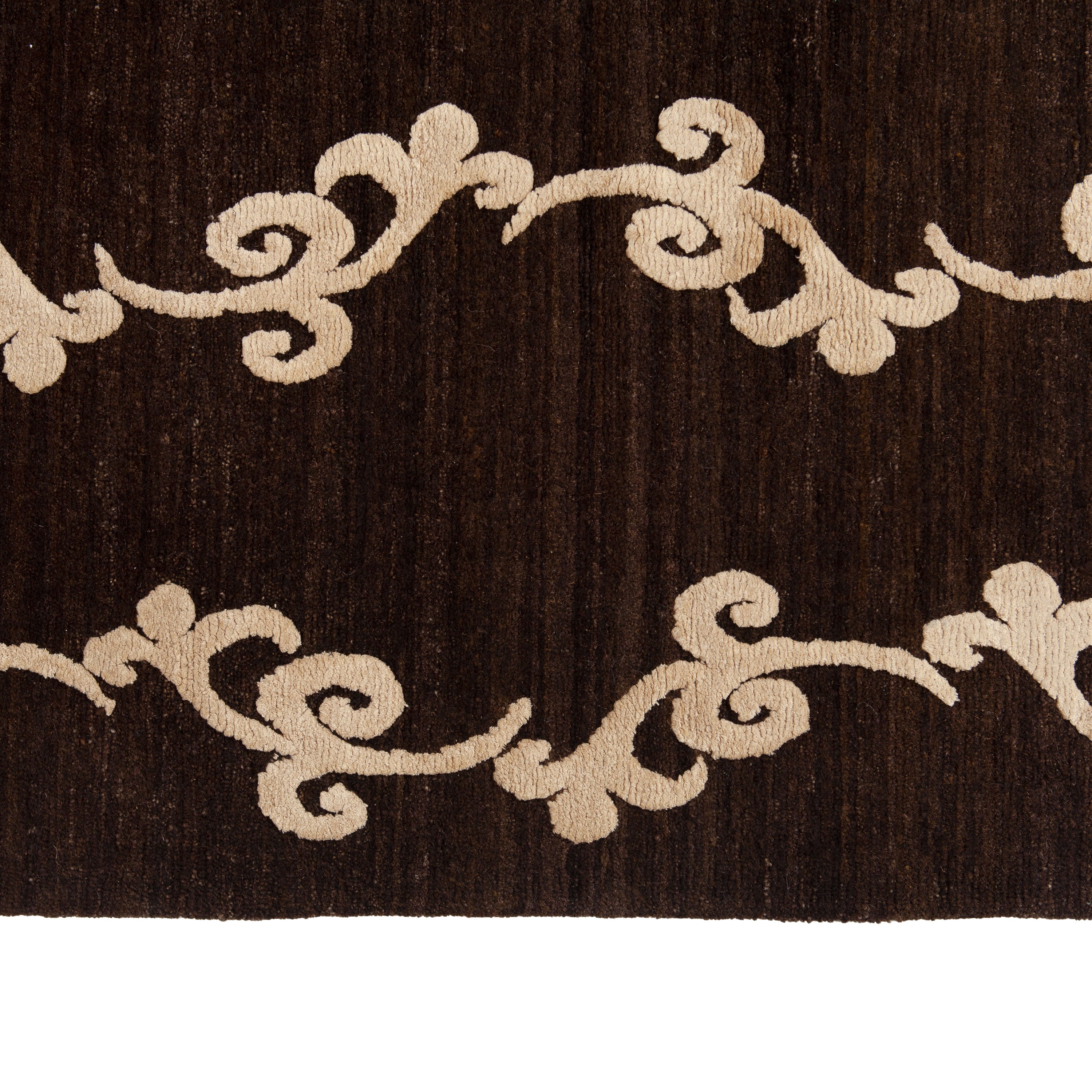 Brown Modern Wool Silk Blend Rug - 8' x 10' Default Title