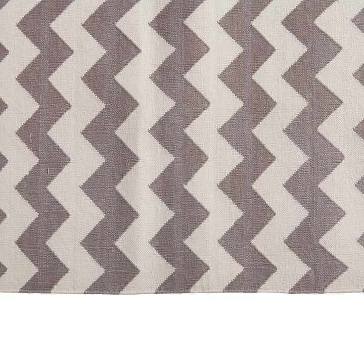 Grey Flatweave Cotton Rug - 7'1" x 9'1" Default Title