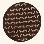 Brown Modern Wool Silk Blend Rug - 8' x 8' Default Title
