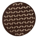 Brown Modern Wool Silk Blend Rug - 8' x 8' Default Title