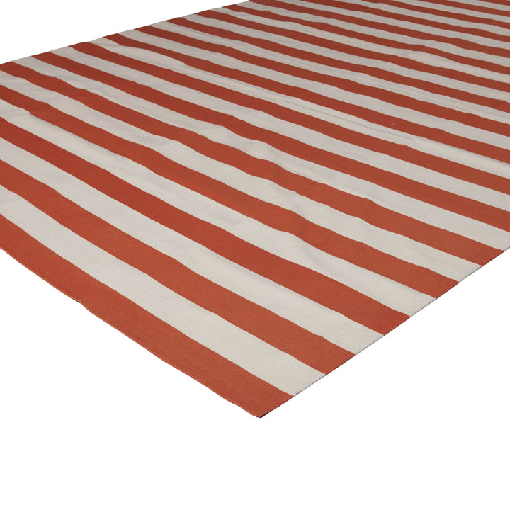 Orange Flatweave Cotton Rug - 8'10" x 11'10" Default Title