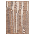 Brown Zameen Contemporary Wool Rug - 6'7" x 9'4"