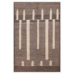 Brown Zameen Contemporary Wool Rug - 6'2" x 9'4"