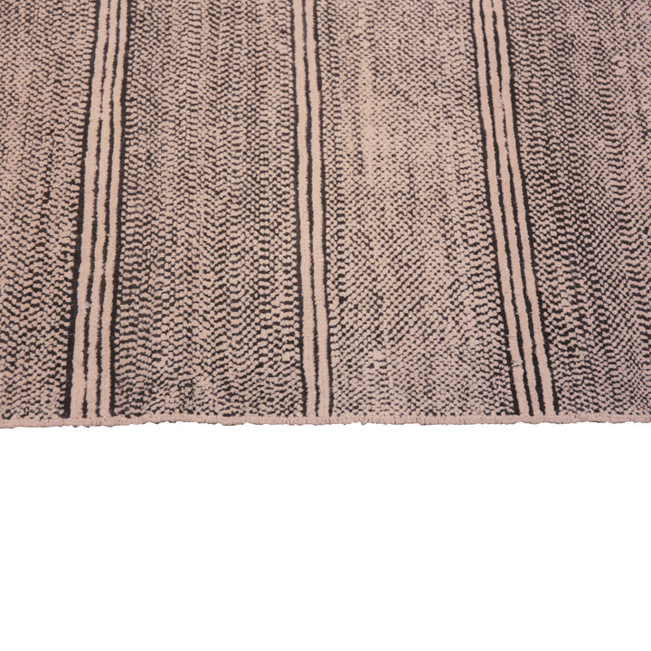 Brown Zameen Contemporary Wool Rug - 6'2" x 9'4"