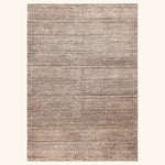 Natural Zameen Contemporary Wool Rug - 6'5" x 9'1"