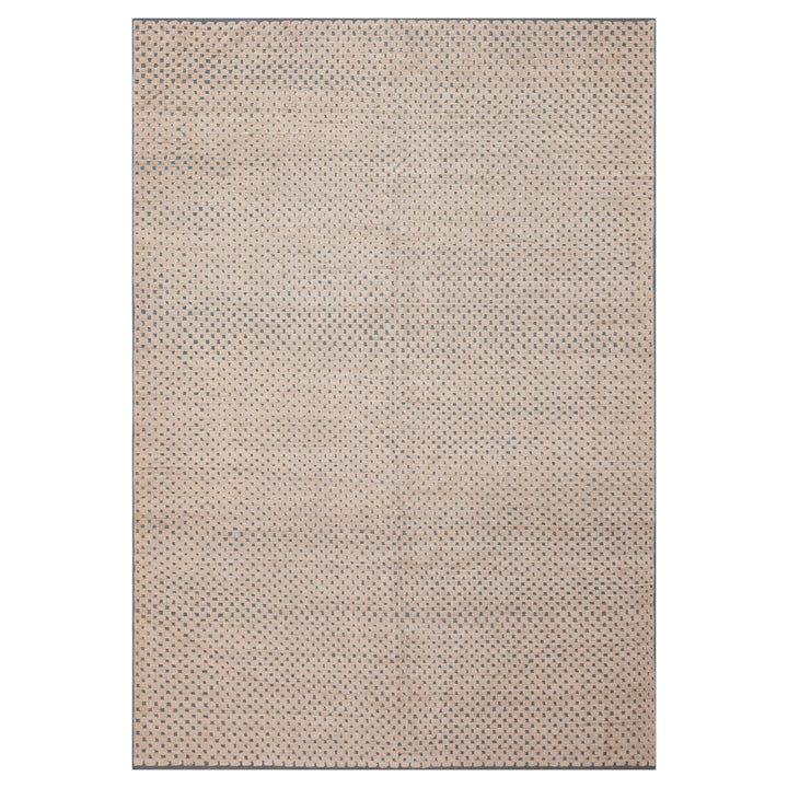 Natural Zameen Contemporary Wool Rug - 6'4" x 9'3"