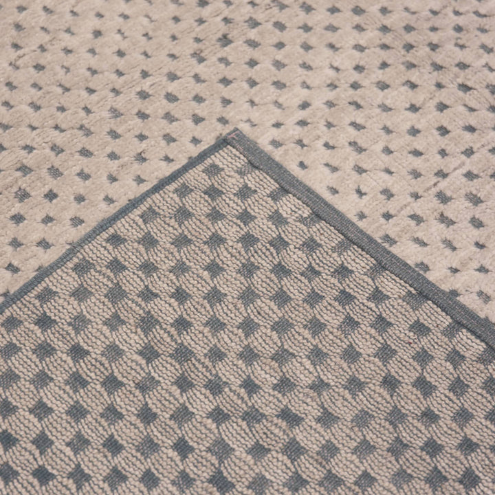 Natural Zameen Contemporary Wool Rug - 6'4" x 9'3"