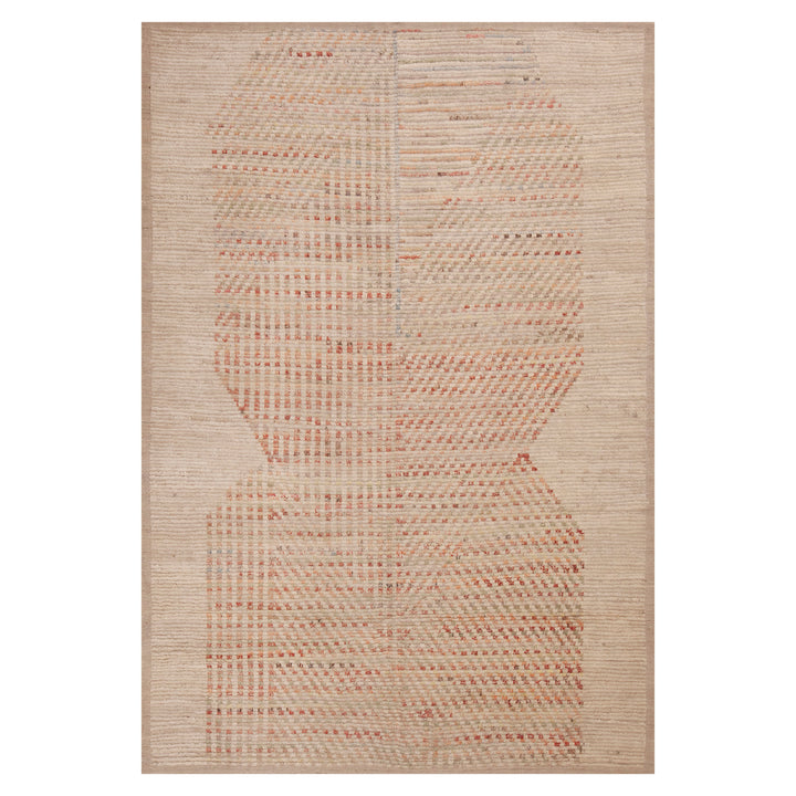 Multicolored Zameen Contemporary Wool Rug - 6'8" x 9'7"