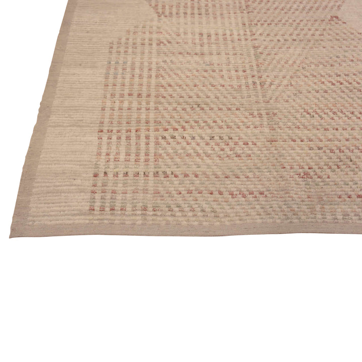 Multicolored Zameen Contemporary Wool Rug - 6'8" x 9'7"