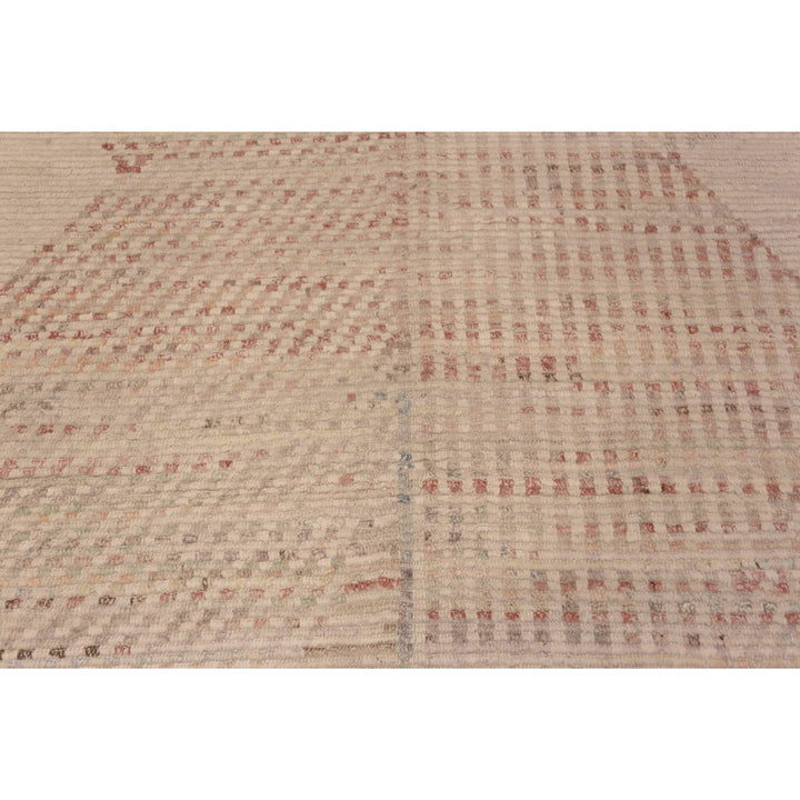 Multicolored Zameen Contemporary Wool Rug - 6'8" x 9'7"