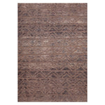 Brown Zameen Contemporary Wool Rug - 6'7" x 9'4"