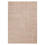 Beige Zameen Contemporary Wool Rug - 6'7" x 9'7"