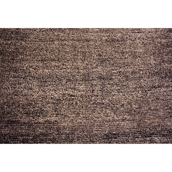 Brown Zameen Solid Wool Rug - 6'6" x 9'