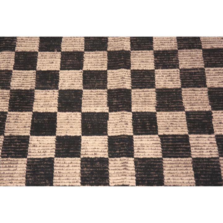 Brown Contemporary Wool Rug - 7'1" x 10'4"
