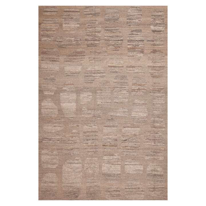 Brown Zameen Contemporary Wool Rug - 7' x 10'4"