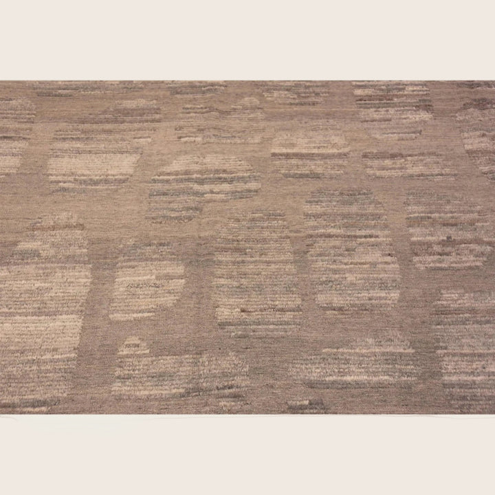 Brown Zameen Contemporary Wool Rug - 7' x 10'4"