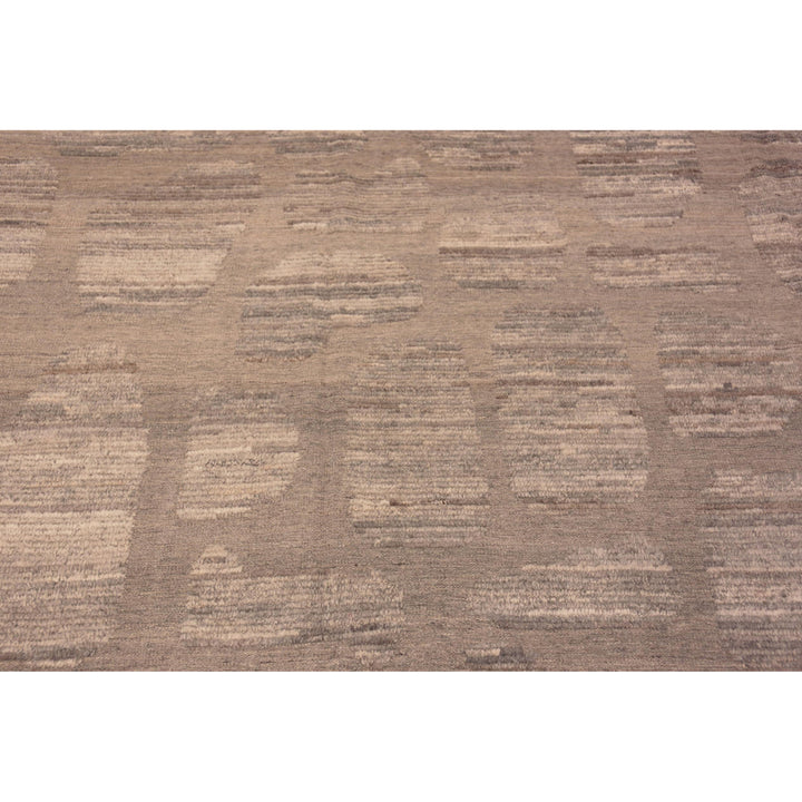 Brown Zameen Contemporary Wool Rug - 7' x 10'4"