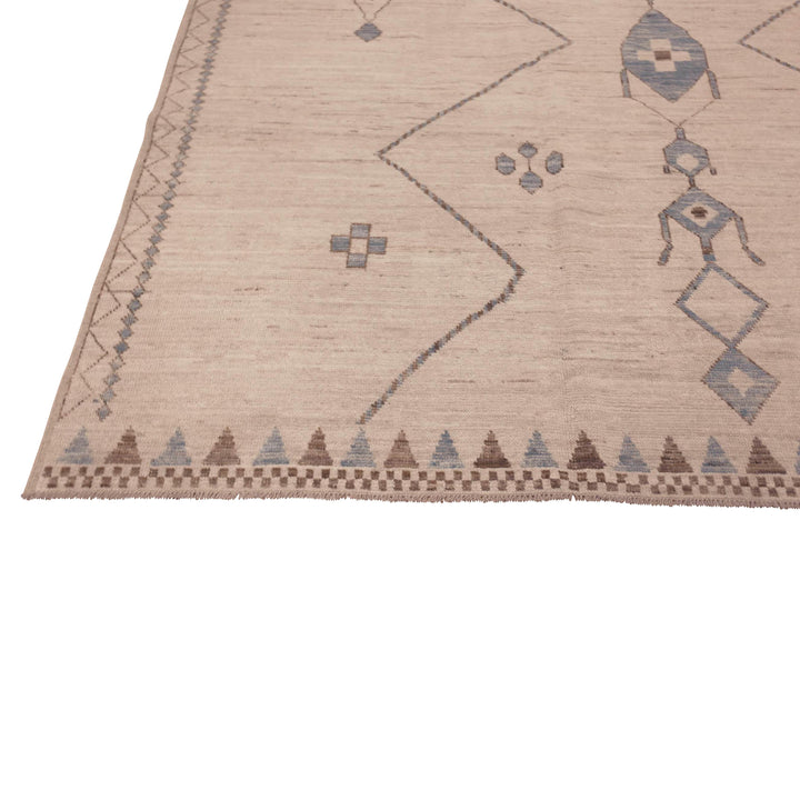 Ivory Zameen Traditional Wool Rug - 8'5" x 9'8"
