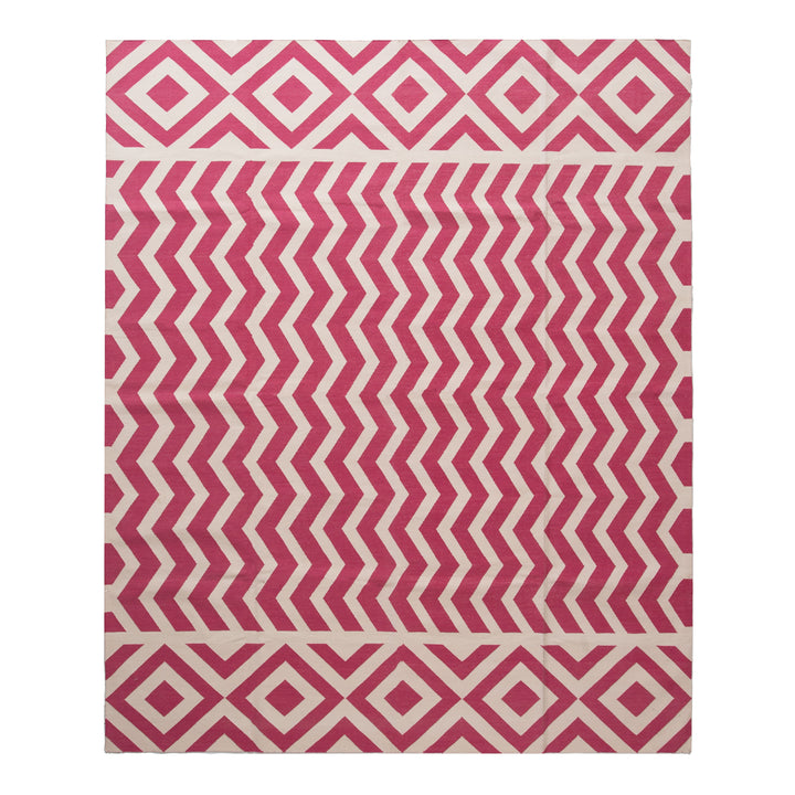 Pink Flatweave Wool Rug - 7'1" x 9'1" Default Title
