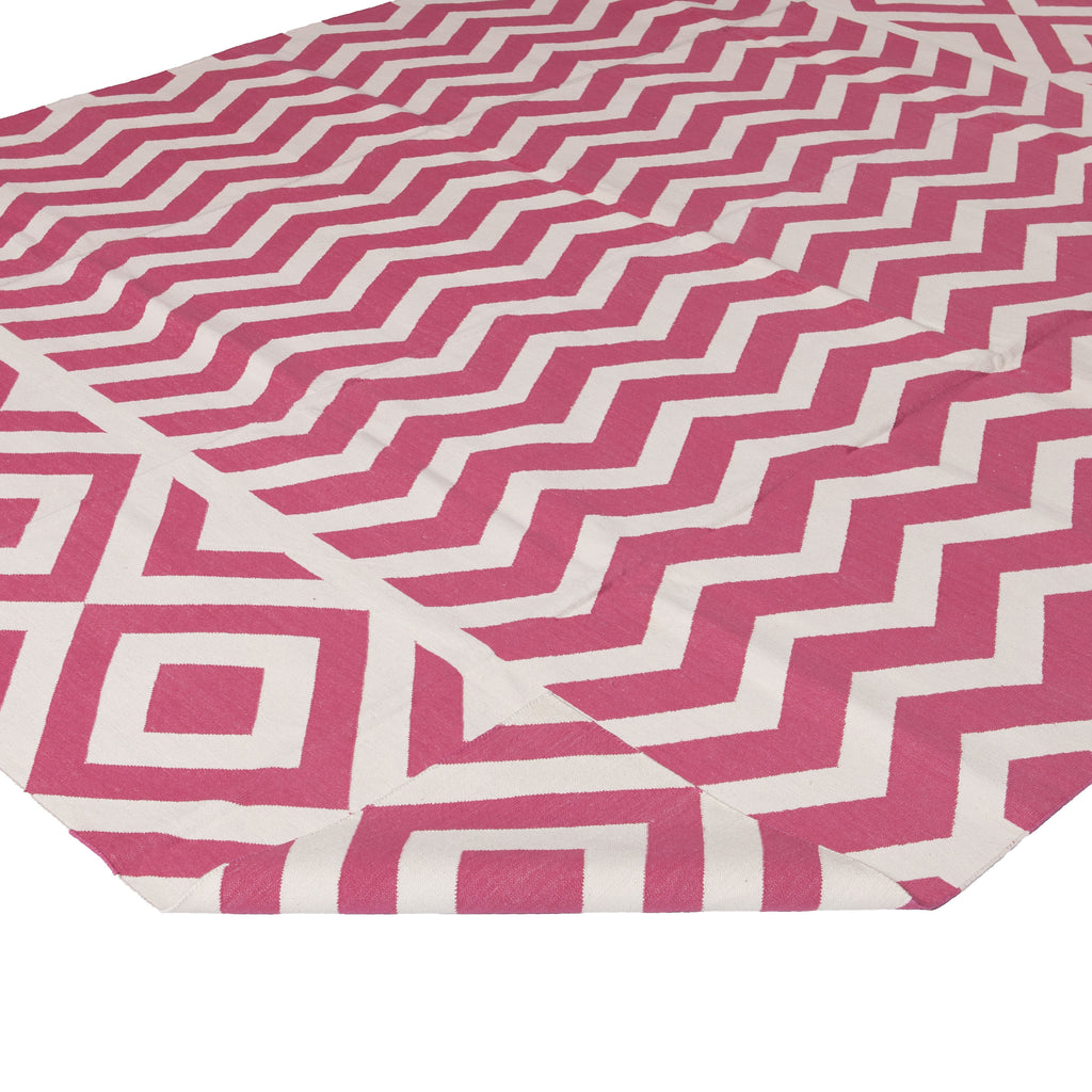 Pink Flatweave Wool Rug - 7'1" x 9'1" Default Title