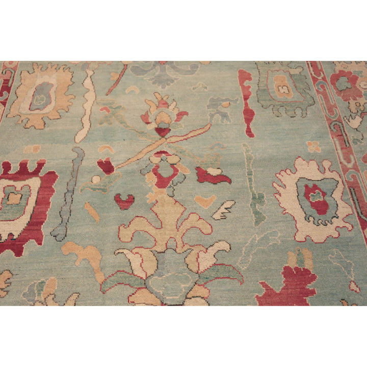 Blue & Red Traditional Wool Rug - 7'10" x 9'9"