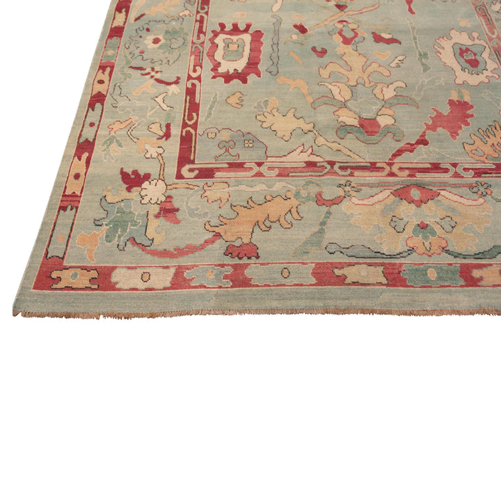 Blue & Red Traditional Wool Rug - 7'10" x 9'9"