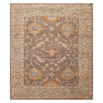 Brown & Green Traditional Wool Rug - 8'7" x 9'10"