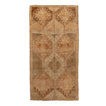 Brown Vintage Traditional Wool Rug - 7'7" x 14'5"