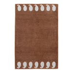 Brown Geometric Border Flatweave Chenille Rug - 3'6" x 5'6"