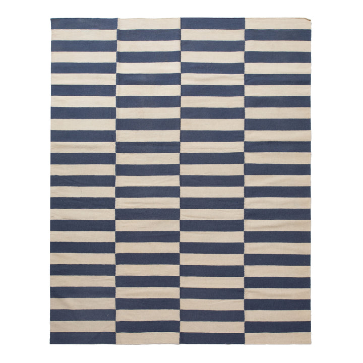 Blue Flatweave Wool Rug - 7'6" x 9'6" Default Title